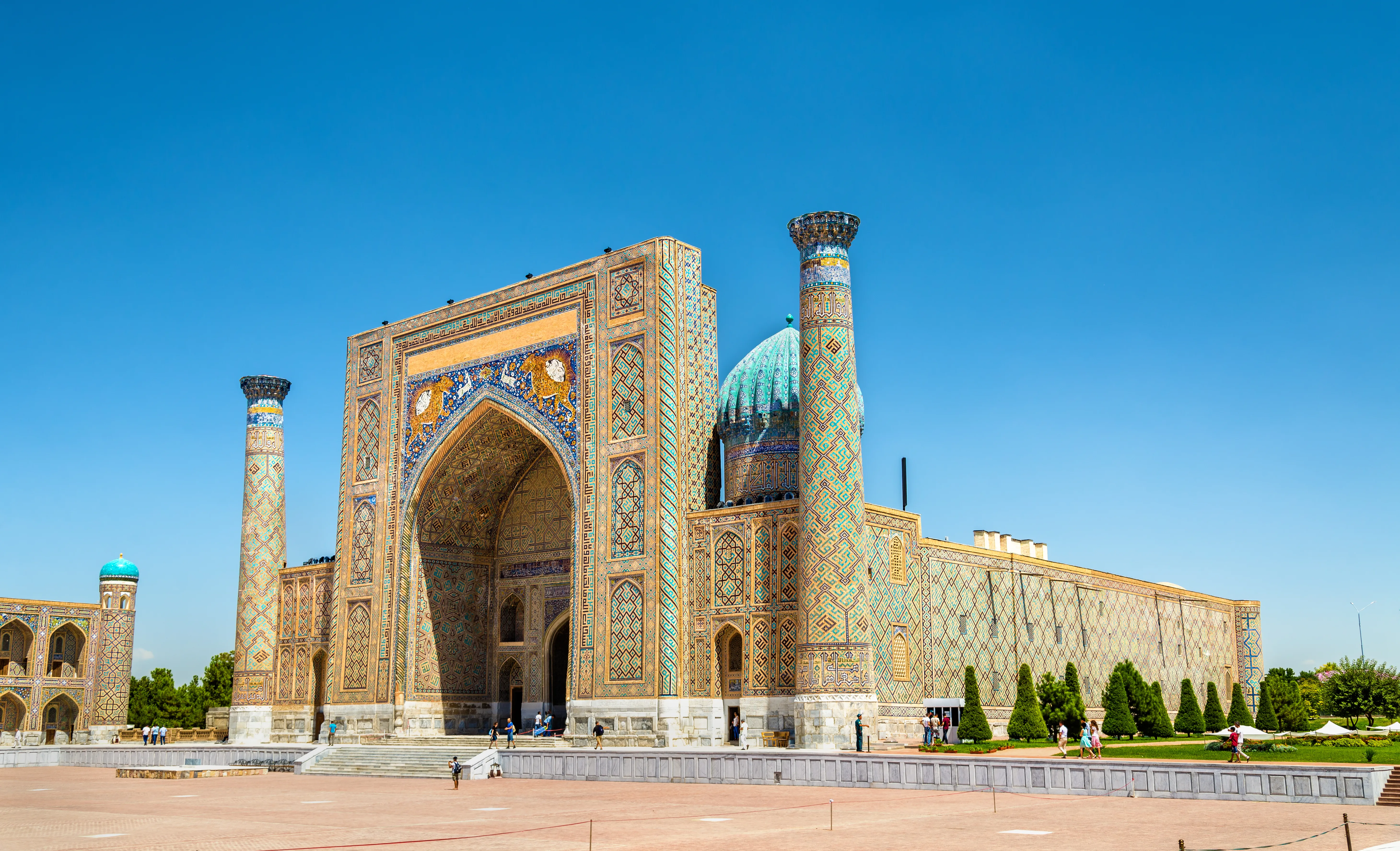 Madrasah on Registan square in Samarkand, Uzbekistan