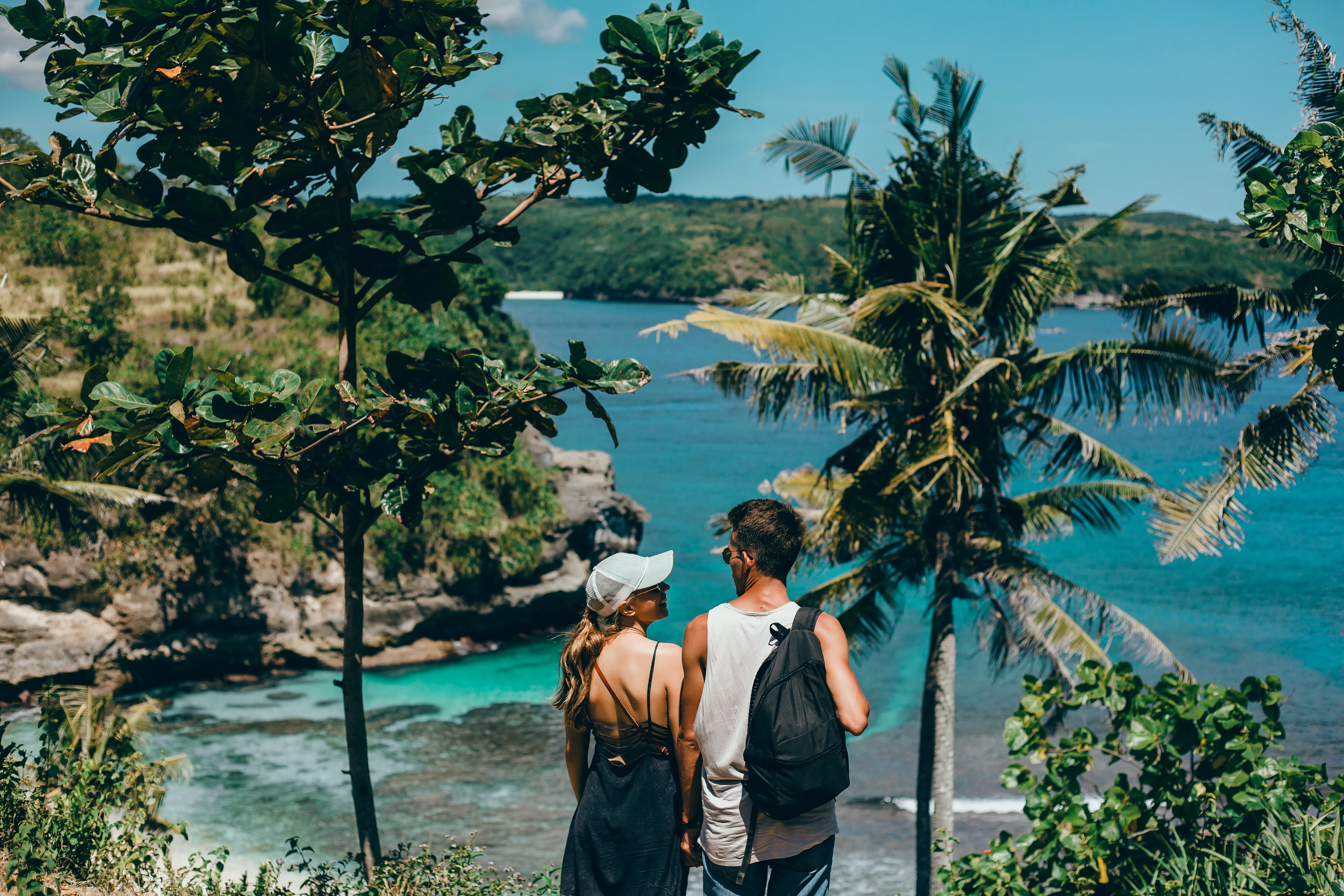 Young Couple Posing on the sea
