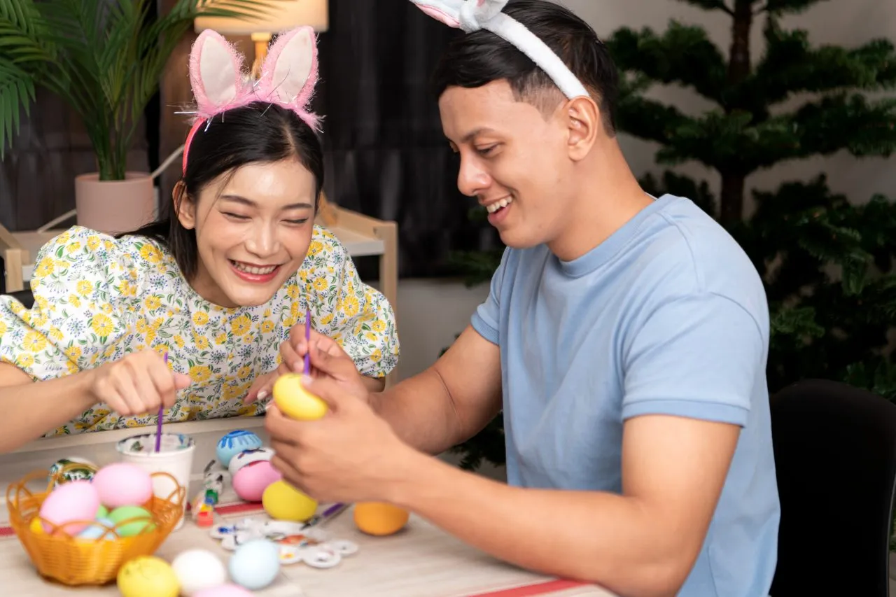 Couple on easter day