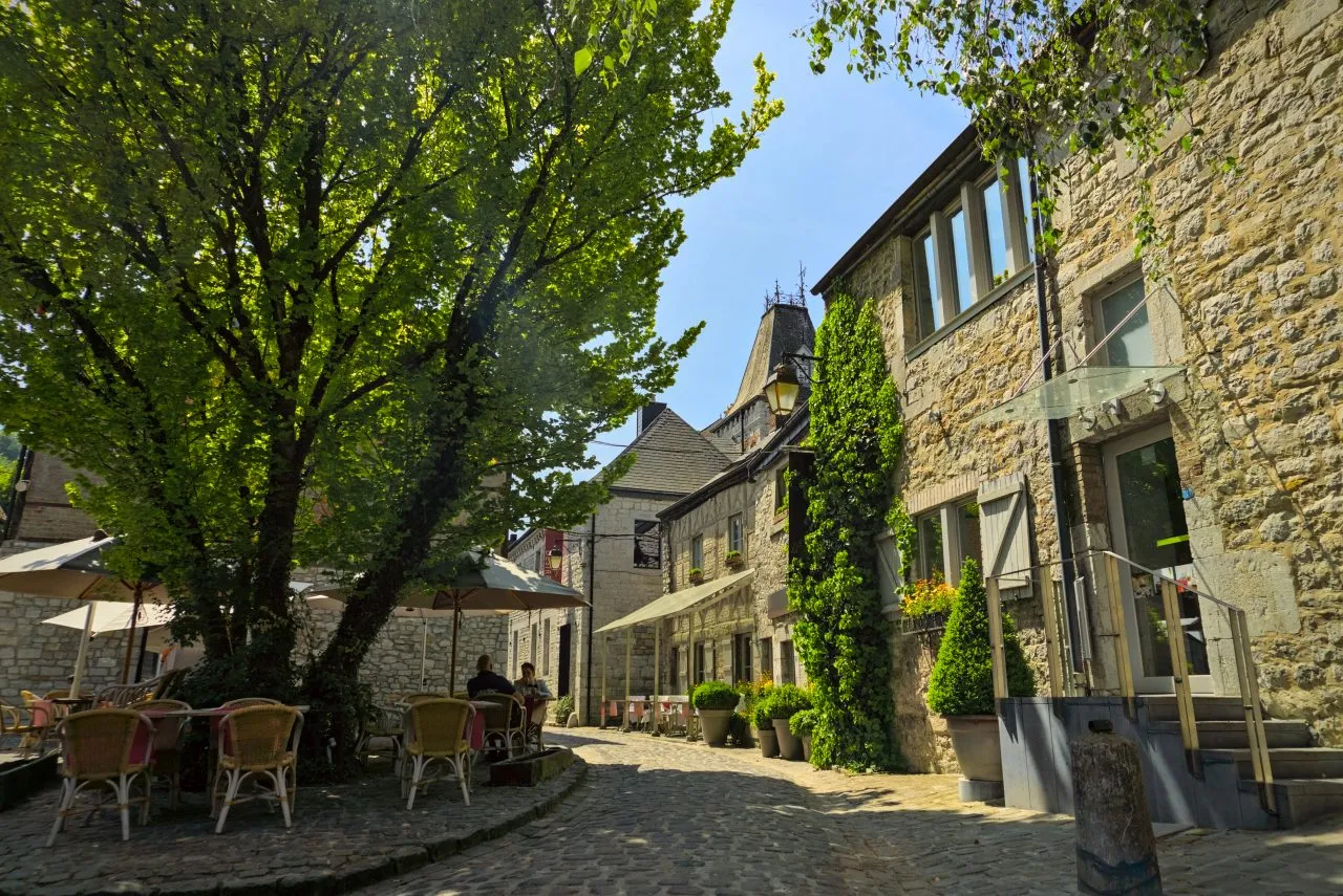 Afternoon view of the historical city of Durbuy, Belgium