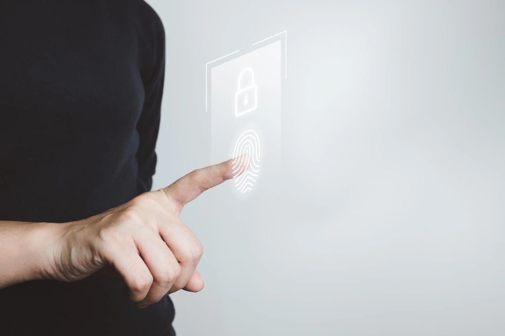 Verification of information with finger print