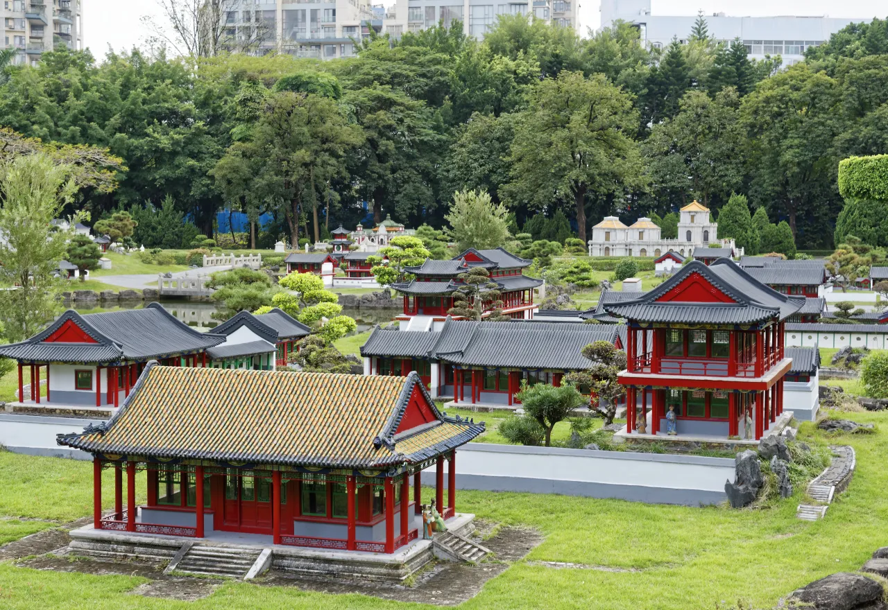 ที่เที่ยวเซินเจิ้น หมู่บ้านวัฒนธรรมพื้นบ้านจีน โซนกำแพงเมืองจีนจำลองย่อส่วน